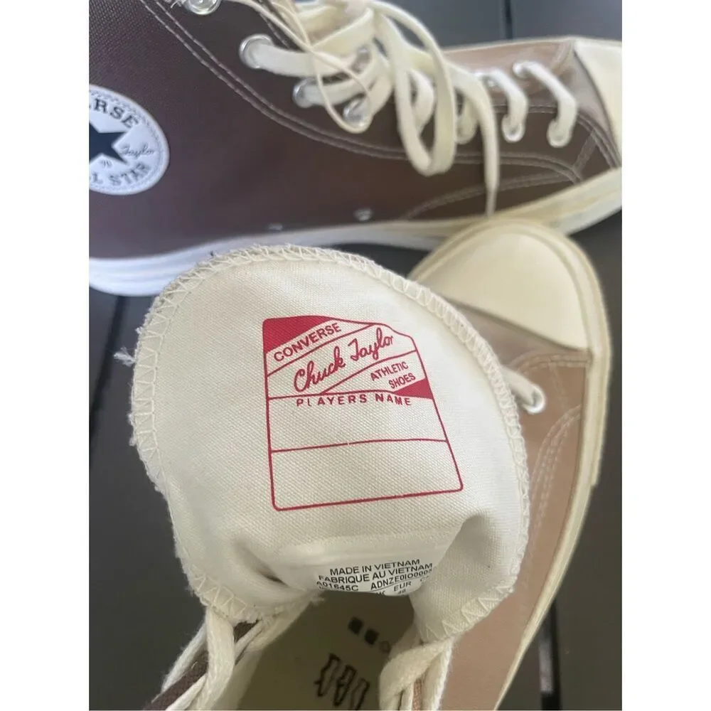 NWOB Converse Chuck Taylor All Star High Top Color Block Sneakers Brown Tan 11.5